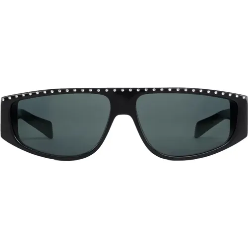 Stilvolle ovale Sonnenbrille mit Kristallen,Geometrische Sonnenbrille mit Strass-Detail - Celine - Modalova