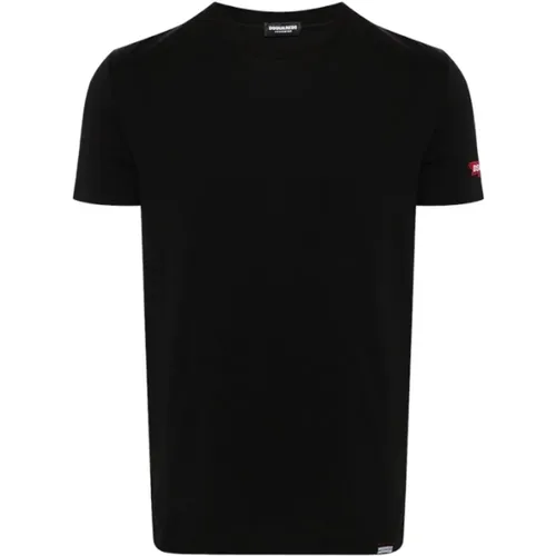 Casual Baumwoll T-Shirt , Herren, Größe: XL - Dsquared2 - Modalova