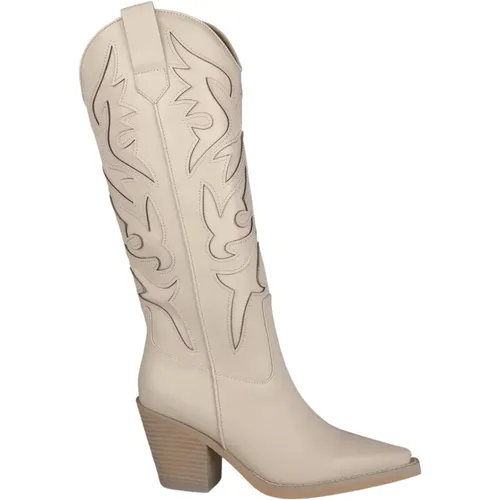 Pointed Toe Leather Cowboy Boots , female, Sizes: 4 UK, 7 UK, 5 UK - Alma en Pena - Modalova