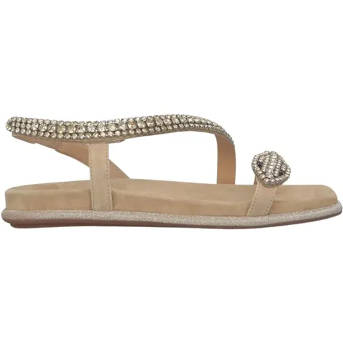 Glitter Sole Flat Sandal , Damen, Größe: 38 EU - Alma en Pena - Modalova