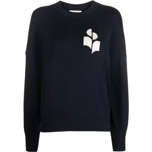 Intarsia Logo Sweater Long Sleeves , female, Sizes: M, S, 2XS, XS - Isabel Marant Étoile - Modalova