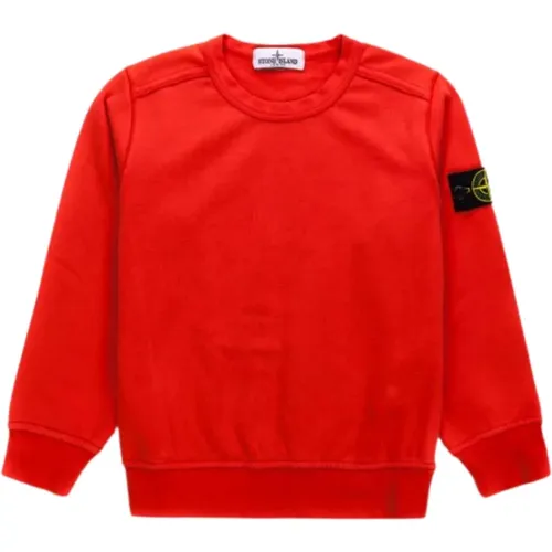 Roter Pullover mit Logoärmel - Stone Island - Modalova