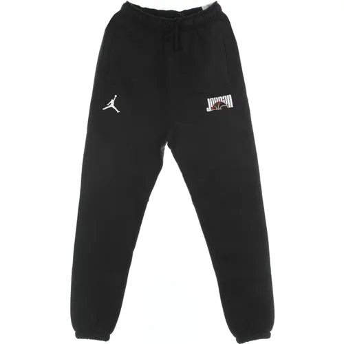 Sporty Fleece Tracksuit Pants /White , male, Sizes: XL, L - Jordan - Modalova