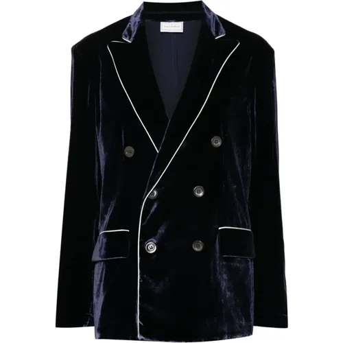 Velvet Jackets with Piped Trim , female, Sizes: M - Pierre-Louis Mascia - Modalova