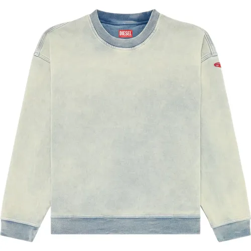 Sweatshirt aus Track Denim , Herren, Größe: XL - Diesel - Modalova