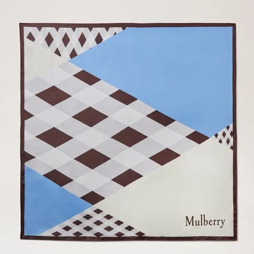 Farbblock Quadratisches Tuch, Ebony & White - Mulberry - Modalova