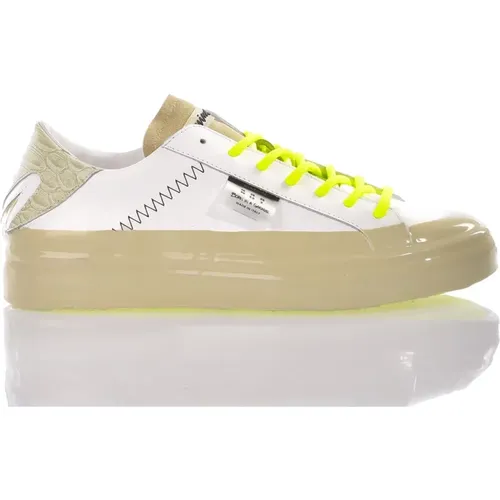 Handmade Beige White Sneakers , male, Sizes: 5 UK, 4 UK, 12 UK, 9 UK, 2 UK, 3 UK, 6 UK, 7 UK, 8 UK, 11 UK, 10 UK, 1 UK - Mimanera - Modalova