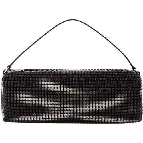 Mesh Shopper Bag with Crystals , female, Sizes: ONE SIZE - alexander wang - Modalova