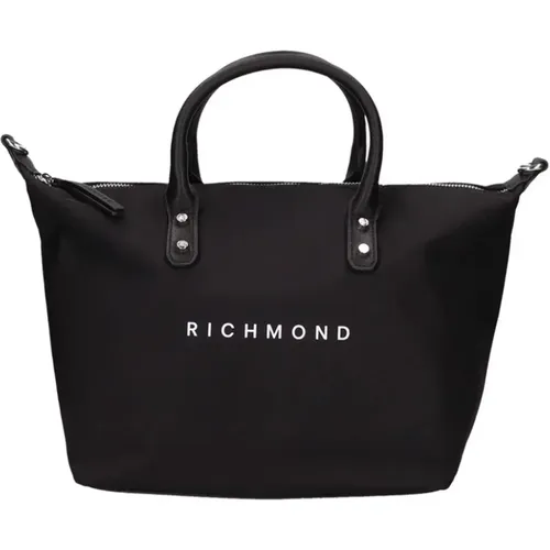 Schwarze Shopper Tasche mit Reißverschlusstasche - Richmond - Modalova