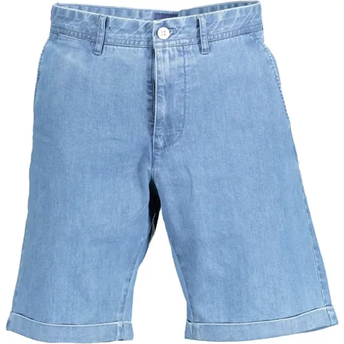 Blaue Bermuda-Shorts mit Logo , Herren, Größe: W31 - Gant - Modalova