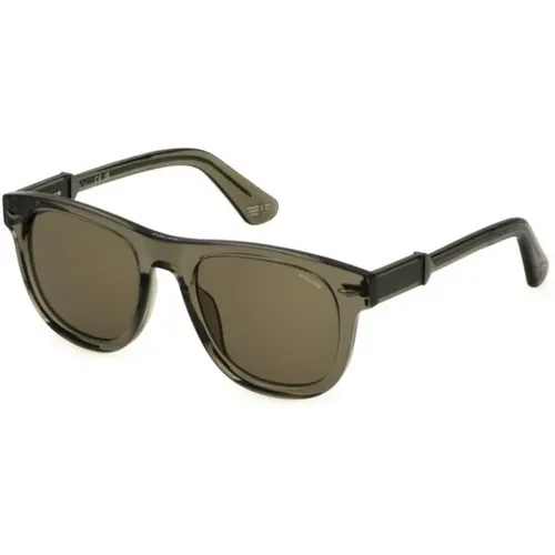 Transparent Sunglasses with Brown Lenses , unisex, Sizes: 52 MM - Police - Modalova