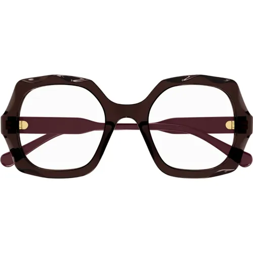 Lila Optische Brille Stilvoll und vielseitig , Damen, Größe: 51 MM - Chloé - Modalova