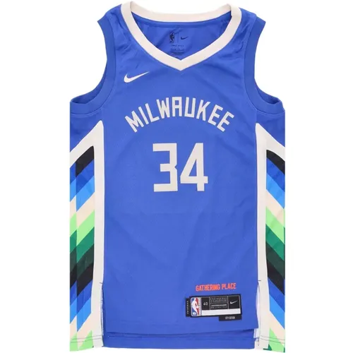 Giannis Antetokounmpo City Edition Basketball Tank Top , male, Sizes: 2XL, M, XS, L, XL, S - Nike - Modalova