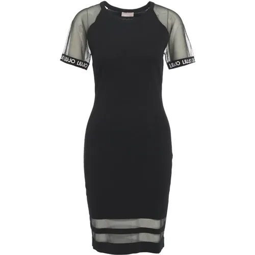 Schwarzes Kleid Ss24, Modellhöhe 178cm , Damen, Größe: XL - Liu Jo - Modalova