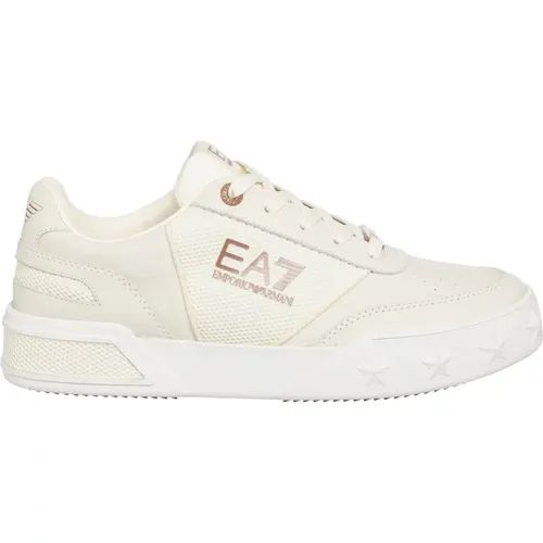 Stylish Lace Closure Sneakers , male, Sizes: 6 UK - Emporio Armani EA7 - Modalova