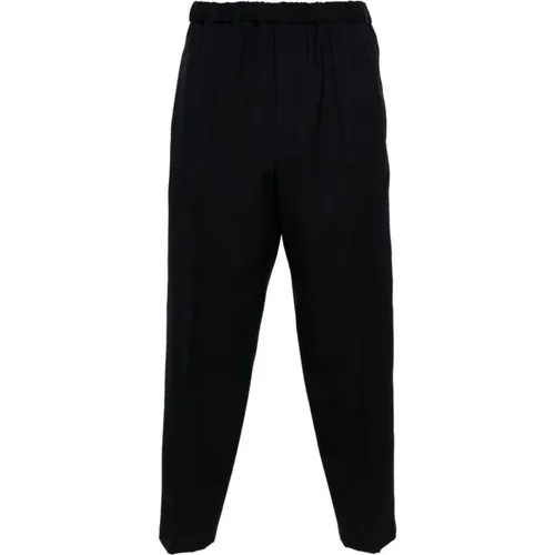 Cropped Trousers with Elasticated Waistband , male, Sizes: M, S, XL, L - Jil Sander - Modalova