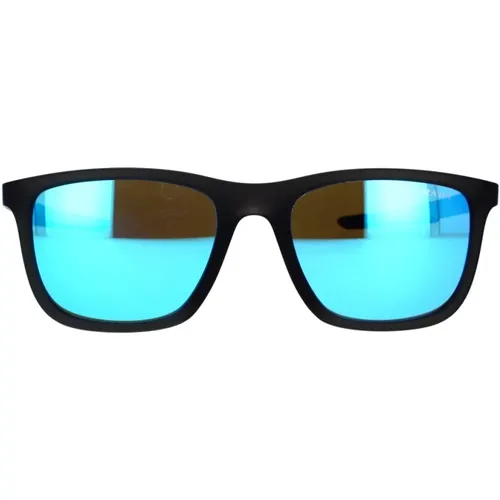 Sporty Sunglasses with Wraparound Design and Mirrored Lenses , unisex, Sizes: 54 MM - Prada - Modalova