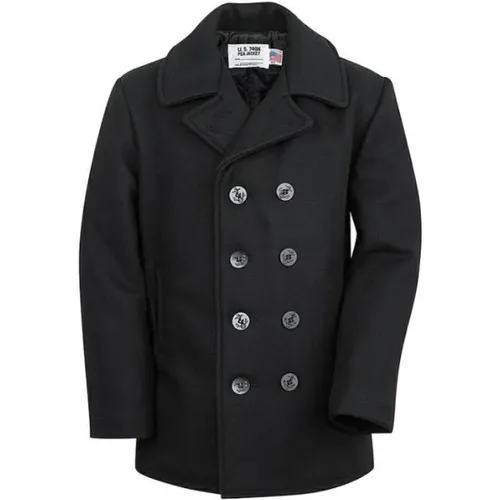 Iconic U.s. Navy Peacoat , male, Sizes: 4XS, 2XS, XS, 3XS - Schott NYC - Modalova