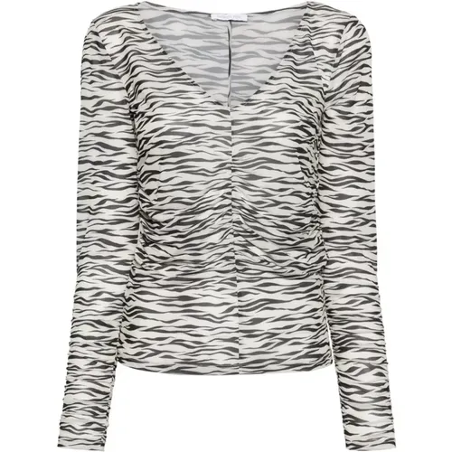 Zebra Print T-Shirt , female, Sizes: S, XS, L, M - PATRIZIA PEPE - Modalova