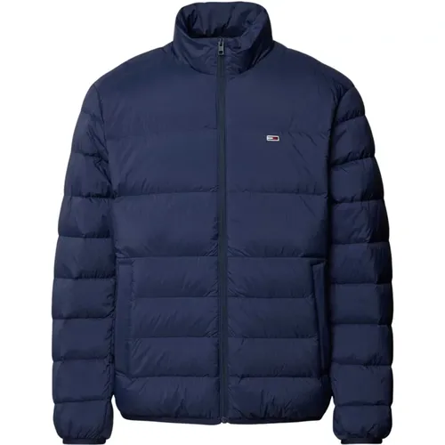 Blaue Packbare Daunenjacke im Anorak-Stil , Herren, Größe: 2XL - Tommy Hilfiger - Modalova