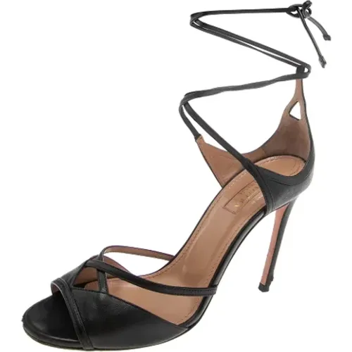 Pre-owned Leather sandals , female, Sizes: 3 1/2 UK - Aquazzura Pre-owned - Modalova