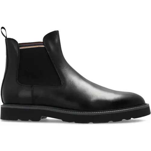 Schwarze flache Schuhe mit Streifendetails , Herren, Größe: 41 EU - Paul Smith - Modalova