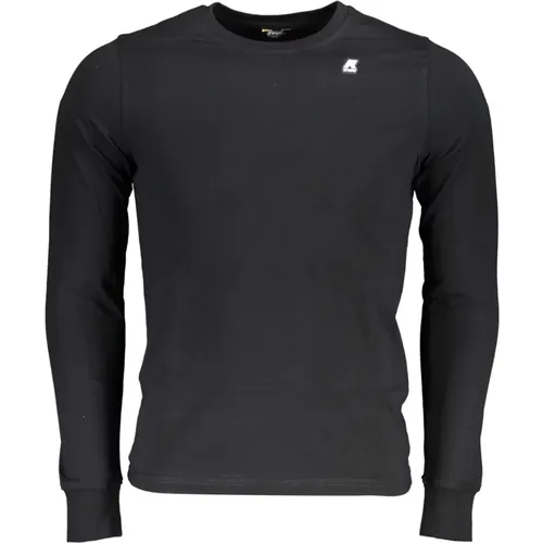 Langarm Rundhals Logo Tee , Herren, Größe: 3XL - K-way - Modalova