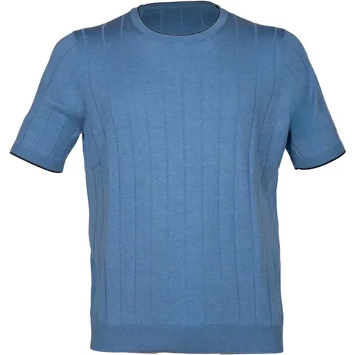 Blaues Seidenkragenhemd , Herren, Größe: 3XL - Gran Sasso - Modalova