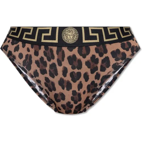 Animal print briefs , female, Sizes: L, M, S - Versace - Modalova