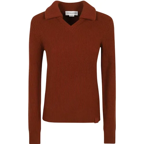 Cashmere Ribbed Sweater Aw24 , female, Sizes: L, M - Victoria Beckham - Modalova