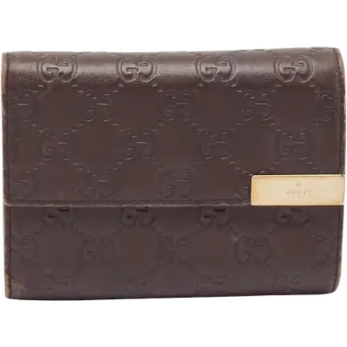 Pre-owned Leather wallets , female, Sizes: ONE SIZE - Gucci Vintage - Modalova