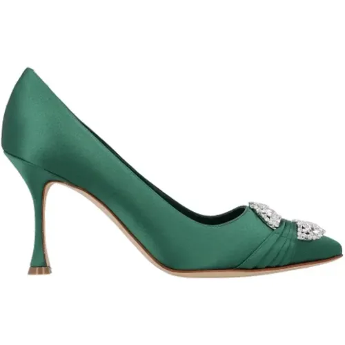 Fabric heels , female, Sizes: 7 UK, 4 UK, 4 1/2 UK, 5 UK, 3 UK, 5 1/2 UK - Manolo Blahnik - Modalova