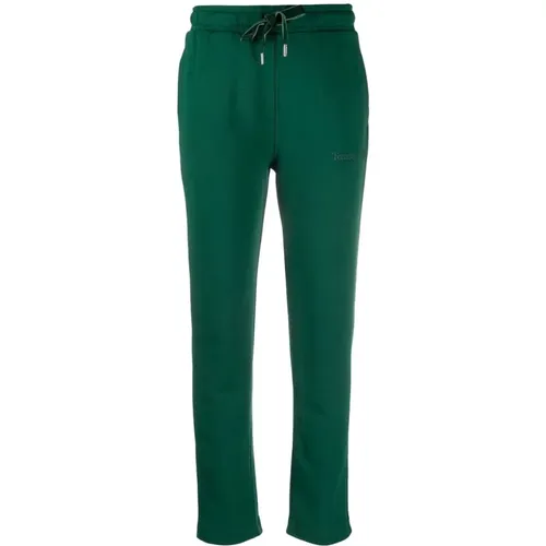 Grüne Sweatpants Regular Fit , Damen, Größe: M - Tommy Hilfiger - Modalova