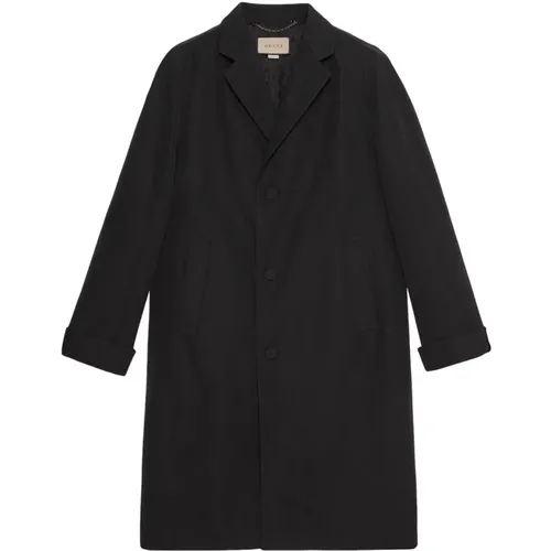 Cotton Poplin Coat , male, Sizes: L, M - Gucci - Modalova