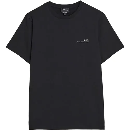 Schwarzes Minimalistisches T-Shirt , Herren, Größe: L - A.p.c. - Modalova
