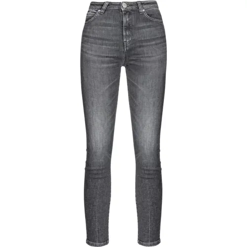 Vintage Skinny Jeans Love Birds Bestickt , Damen, Größe: W26 - pinko - Modalova