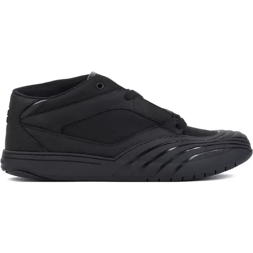 Schwarze Mid-Top Leder Sneakers , Herren, Größe: 41 EU - Givenchy - Modalova