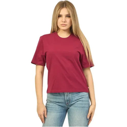 Rotes T-Shirt Amilly , Damen, Größe: S - K-way - Modalova