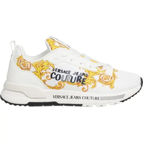 Dynamic Watercolour Couture Sneakers,Weiße Sneakers mit Dynamischer Sohle - Versace Jeans Couture - Modalova
