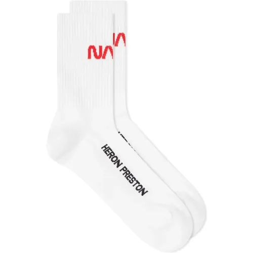 Nasa Logo Long Socks , male, Sizes: S - Heron Preston - Modalova