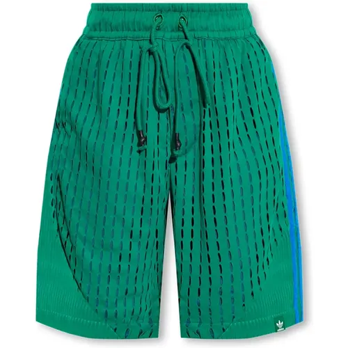 Grüne & Marineblaue Netzshorts , Herren, Größe: XS - adidas Originals - Modalova