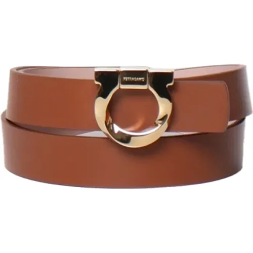 Leather Belt with Metal Buckle , female, Sizes: 100 CM, 90 CM, 95 CM, 80 CM, 85 CM - Salvatore Ferragamo - Modalova