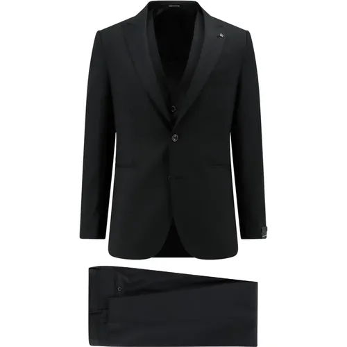 Virgin Wool Suit with Vest , male, Sizes: 2XL, L, XL, M, 3XL - Tagliatore - Modalova