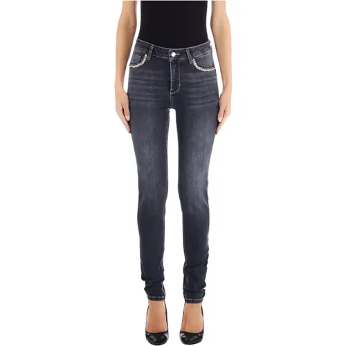 High Waist Jewel Skinny Jeans , female, Sizes: W33 - Liu Jo - Modalova