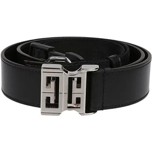 Leather 4G Metal Clip Belt , male, Sizes: 90 CM, 100 CM, 95 CM - Givenchy - Modalova