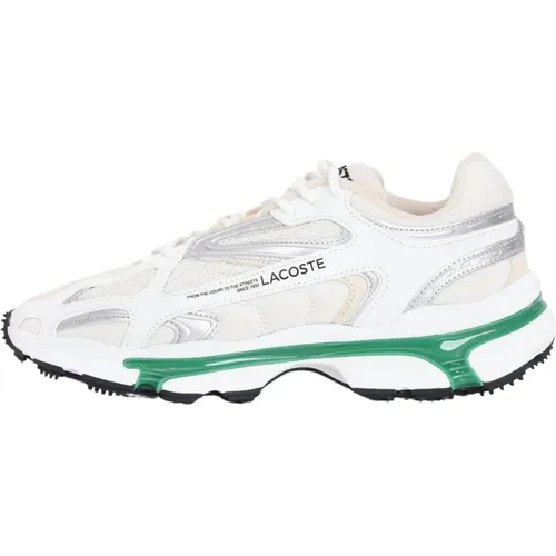 Weiße Grüne Beige Graue Sneakers L003 , Herren, Größe: 43 EU - Lacoste - Modalova