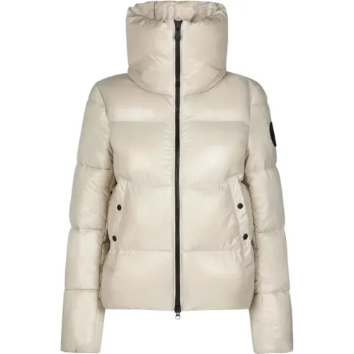 Isla Winter Coat with High Collar and Snap Buttons , female, Sizes: L - Save The Duck - Modalova