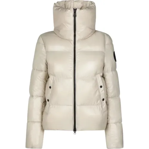 Isla Winter Coat with High Collar and Snap Buttons , female, Sizes: XL - Save The Duck - Modalova