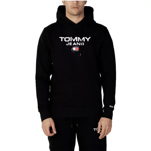 Schwarzer Kapuzenpullover Herrenmode - Tommy Jeans - Modalova