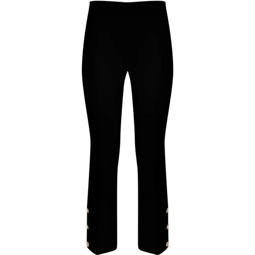 Schlaghose Schwarze Hose mit Knöpfen , Damen, Größe: XS - Twinset - Modalova